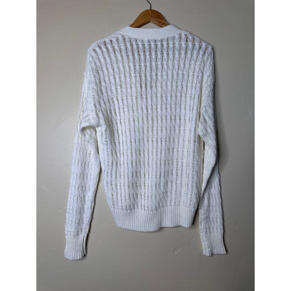 Mod Goddess White Cable Knit Sweater Medium/Large - Picture 5 of 5